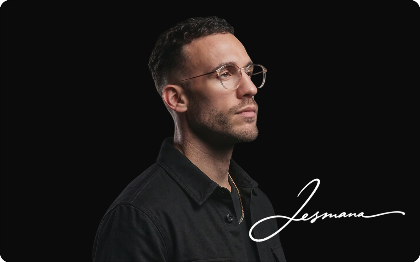 Lesmana studio portrait with handwritten signature