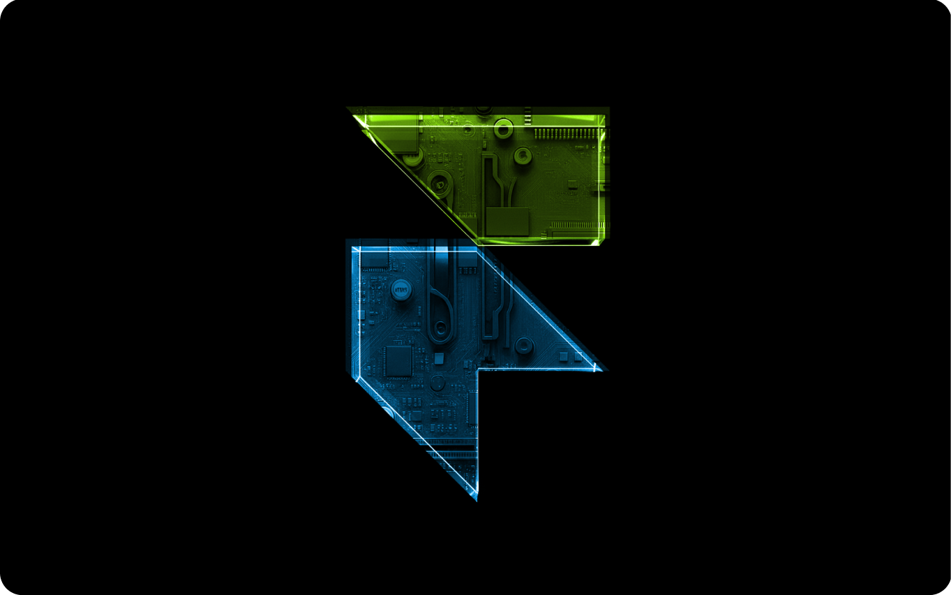 Sadewa blue and green glass logo